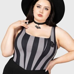 Killstar Abhor Corset Top Wednesday Plus Size 4x US Size 18